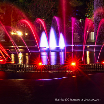 dancing water fountain with led lights